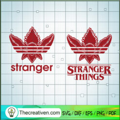 Bundle Stranger Things Adidas SVG, Adidas Logo SVG, The Demogorgon SVG