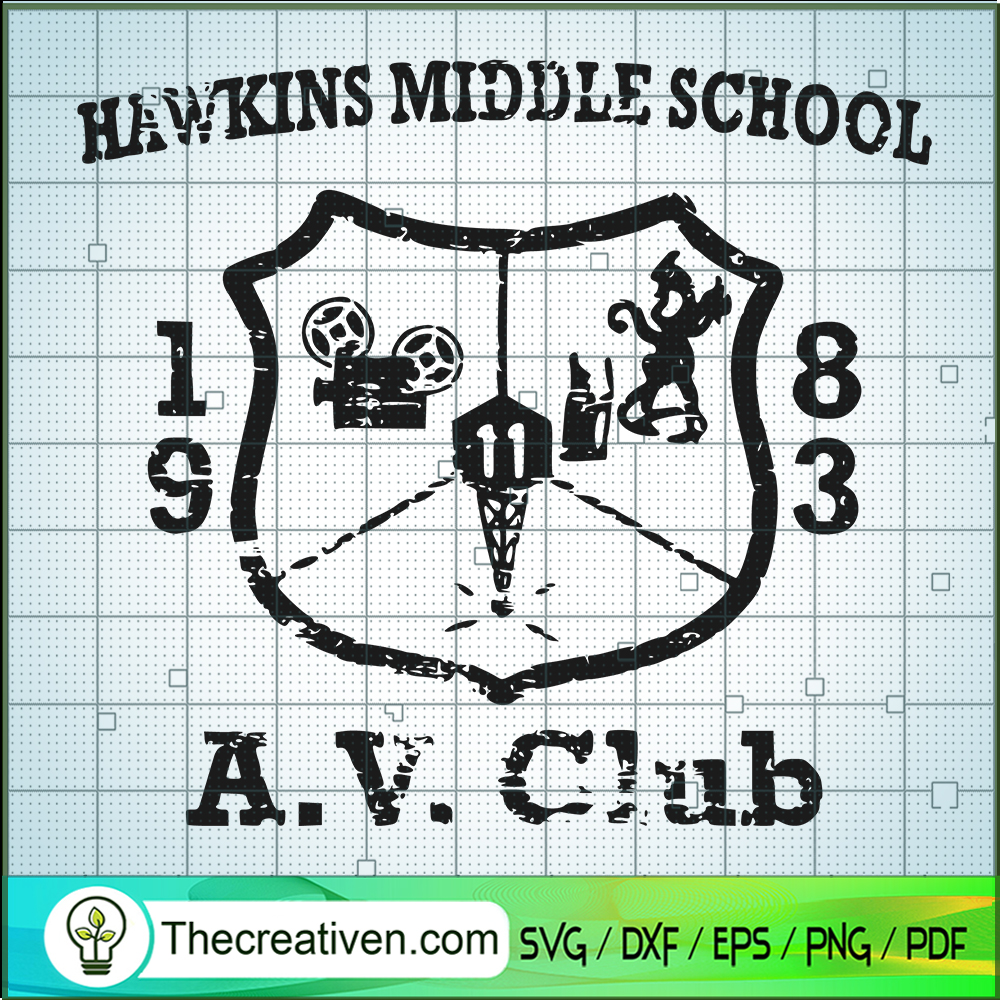 Hawkins Middle School SVG Cut File for Cricut & Silhouette 1 Hawkins Middle School SVG Cut File for Cricut & Silhouette