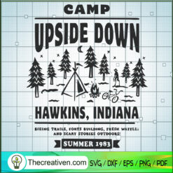 Camp Upside Down SVG Cut File for Cricut & Silhouette