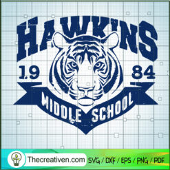 Hawkins Middle School Logo SVG Cut File for Cricut & Silhouette