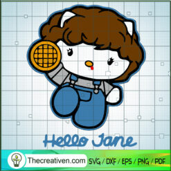 Hello Jane SVG, Stranger Things SVG, Chibi Jane SVG