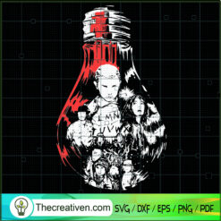 Stranger Things In Lightbulb SVG Cut File for Cricut