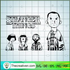 Stranger Things Poster Outline SVG Cut File for Cricut & Silhouette