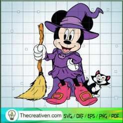 Minnie Mouse Witch SVG, Disney Halloween SVG, Disney Minnie Mouse SVG