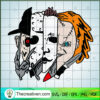 Horror Friends Face SVG, Horror Characters SVG, Halloween SVG