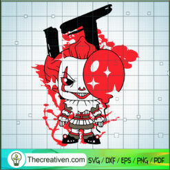Baby Clown SVG, Baby Pennywise SVG, Horror Halloween SVG