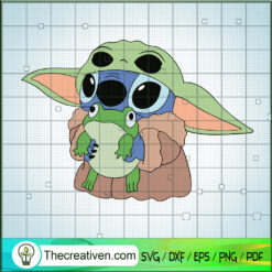 Baby Yoda And Stitch SVG, Ohana Stitch SVG, Yoda SVG