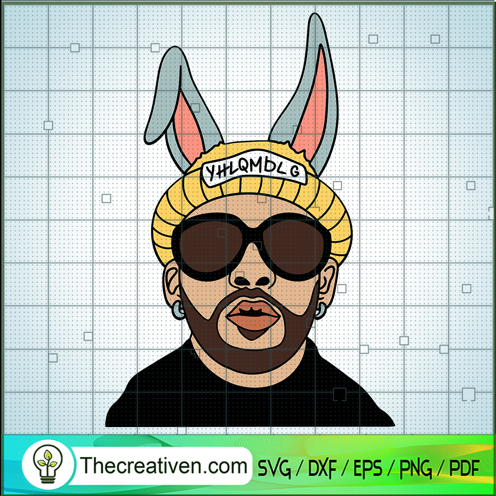 Bad Bunny Drinking SVG Cut File for Cricut & Silhouette 1 Bad Bunny Drinking SVG Cut File for Cricut & Silhouette