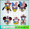 Disney 4th Of July Bundle Face SVG Cut File for Cricut & Silhouette 3 Bundle Disney 4th of july copy