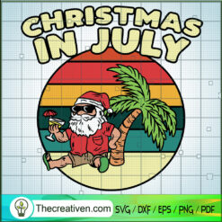 Christmas In July Sunglasses SVG Cut File for Cricut & Silhouette