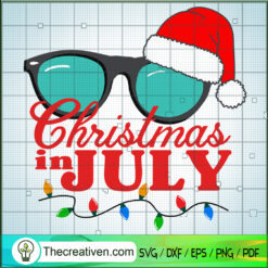 Funny Retro Christmas In July SVG Cut File for Cricut & Silhouette