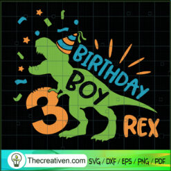 Dinosaur Birthday Boy SVG, Dinosaur Birthday Kids SVG, Dinosaur SVG