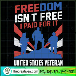 Freedom Isn't Free I Paid Fo SVG Cut File for Cricut