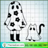 Ghost Cat Ghost Girl SVG, Funny Halloween SVG, Ghost SVG 2 Ghost Cat Ghost Girl copy