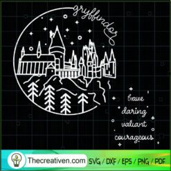 Gryffindore SVG, Brave Daring Valiant Courageus SVG, Harry Potter SVG