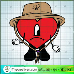 Heart Bad Bunny SVG, Sad Heart SVG, Bad Bunny SVG