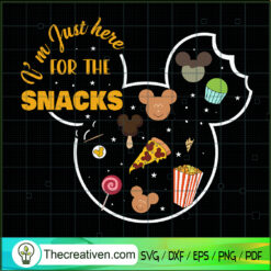 I'm Just Here For The Snacks SVG, Disney Snacks SVG, Walt Disney SVG