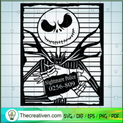 Jack Skellington Mugshot SVG Cut File for Cricut & Silhouette