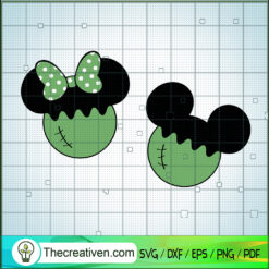 Mickey And Minnie Frankenstein SVG Cut File for Cricut Design 107367