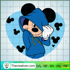 Mickey Mouse Blue Heart SVG, Disney Mickey SVG, Walt Disney SVG