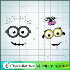 Minion Face SVG, Cute Minions SVG, Minions The Rise Of Gru SVG