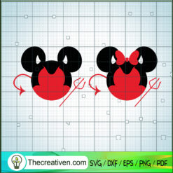 Mouse Devils SVG, Mickey And Minnie Devils SVG, Disney Halloween SVG