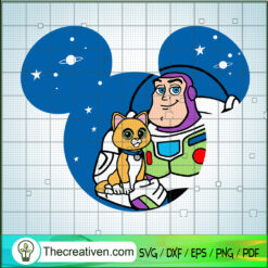 Mouse Head Buzz Lightyear SVG, Disney Toy Story SVG, Mickey Head SVG