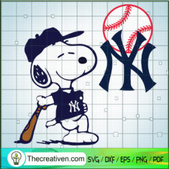 Snoopy Newyork Yankees SVG, NY Snoopy SVG, Baseball Snoopy SVG