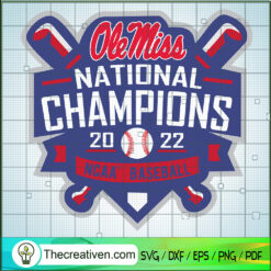Ole Miss National Champions 2022 NCAA  SVG Cut File fo Design 107424