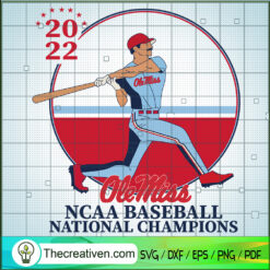 Ole Miss National Champions 2022 NCAA  SVG Cut File fo Design 107427