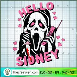 Hello Sidney SVG, Scream Ghost SVG, Love Halloween SVG