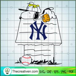Snoopy Newyork Yankees SVG, Snoopy SVG, Snoopy Baseball SVG