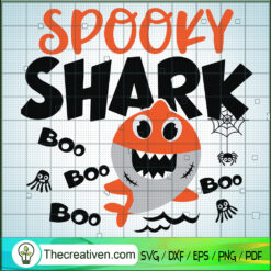 Spooky Shark SVG, Funny Halloween Shark SVG, Spooky SVG