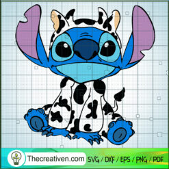 Stitch Cow SVG, Cute Ohana Stitch SVG, Lilo And Stitch SVG