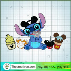 Stitch Snack Goal SVG, Snacking Stitch SVG, Walt Disney SVG