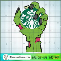 Zombie Hand Starbucks SVG, Starbucks Halloween SVG, Zombie SVG