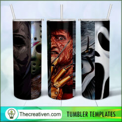 Horror Movies Face Full Tumbler Wrap Tumbler Wrap – Di Design 108041