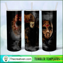Jason Voorhees Full Tumbler Wrap Tumbler Wrap – Digital Download