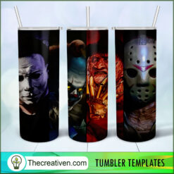 Michael Pennywise Freddy Jason Tumbler Wrap Download