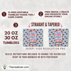 Alternative view of Red White And Booze Full Tumbler Wrap Tumbler Wrap – Digital Download