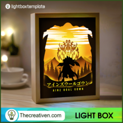 Ainz Ooal Gown Paper Cut, Overlord Shadow Box, 3D Box