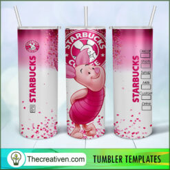 Piglet Starbucks Full Tumbler Wrap Tumbler Wrap – Digital Download