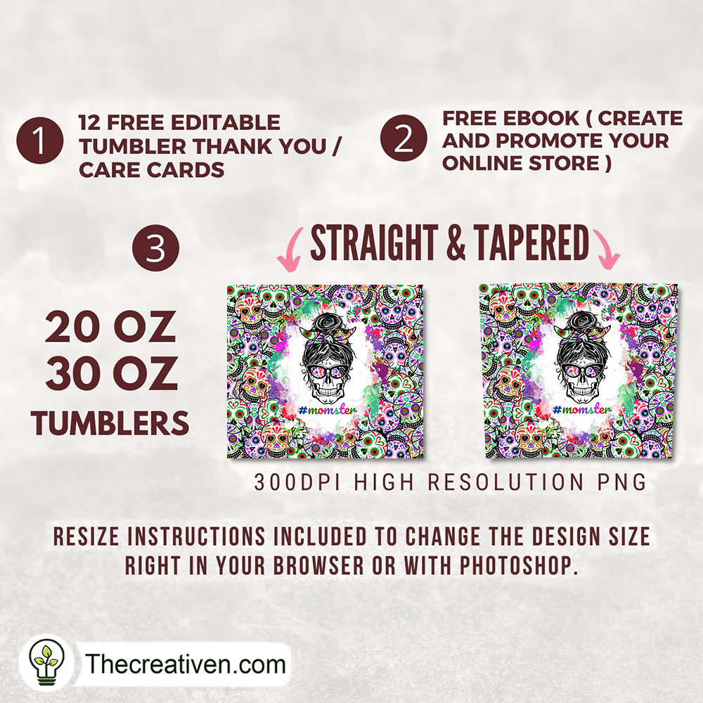 Momster Full Tumbler Wrap Tumbler Wrap – Digital Download 2 Momster Full Tumbler Wrap Tumbler Wrap – Digital Download - Image 2