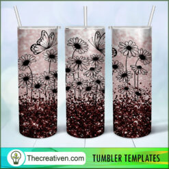 Wildflowers Full Tumbler Wrap Tumbler Wrap – Digital Download