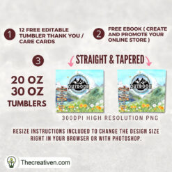 Alternative view of Outdoor Full Tumbler Wrap Tumbler Wrap – Digital Download