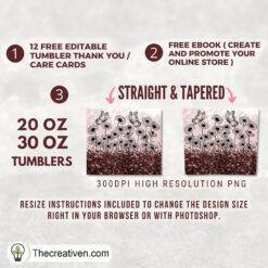Alternative view of Wildflowers Full Tumbler Wrap Tumbler Wrap – Digital Download