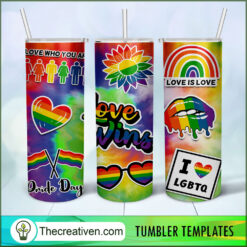 Love Wins Full Tumbler Wrap Tumbler Wrap – Digital Download