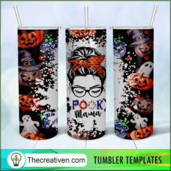 Spooky Mama Full Tumbler Wrap Tumbler Wrap – Digital D Design 108645