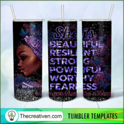 She Is Beautiful Resilient Str Tumbler Wrap Download