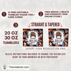 Alternative view of Spooky Mama Full Tumbler Wrap Tumbler Wrap – Digital D Design 108645